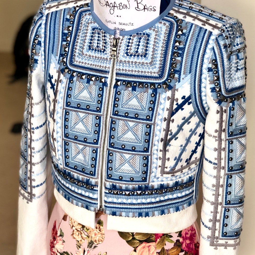 RARE BCBGMAXAZRIA Embellished Runway Jacket